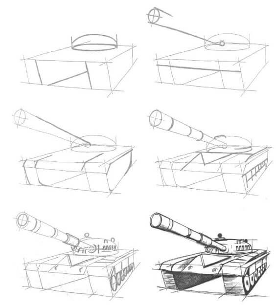 Comment dessiner Idée de char (4) - Dessin Facile