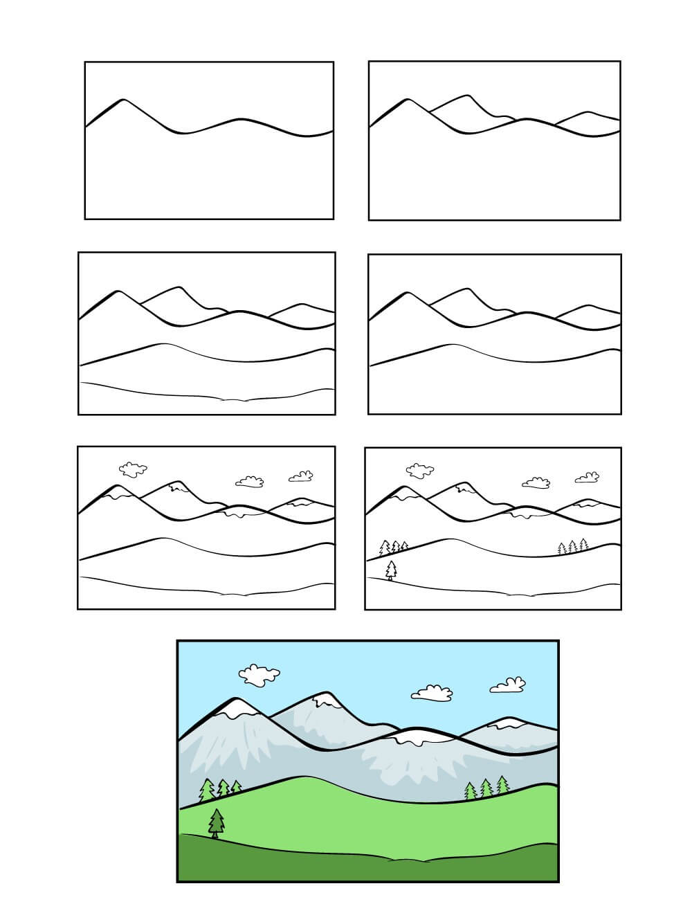 Idée de montagnes (10) dessin