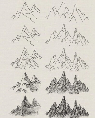 Idée de montagnes (12) dessin