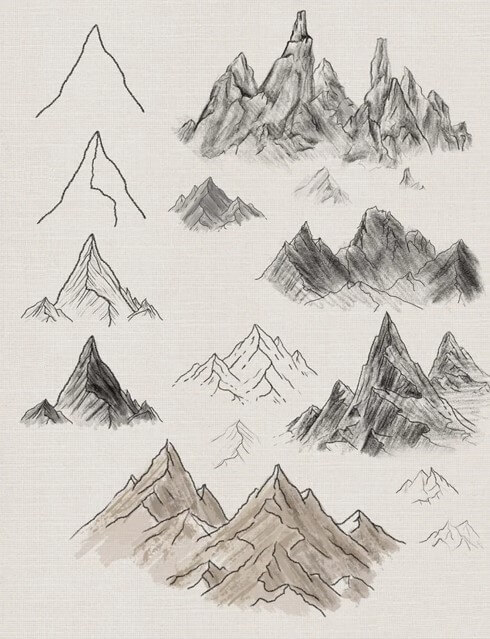Idée de montagnes (14) dessin