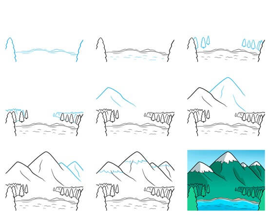Idée de montagnes (16) dessin