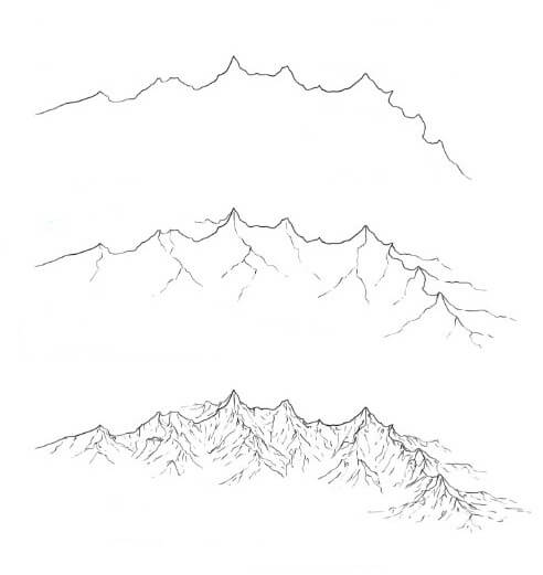 Idée de montagnes (17) dessin