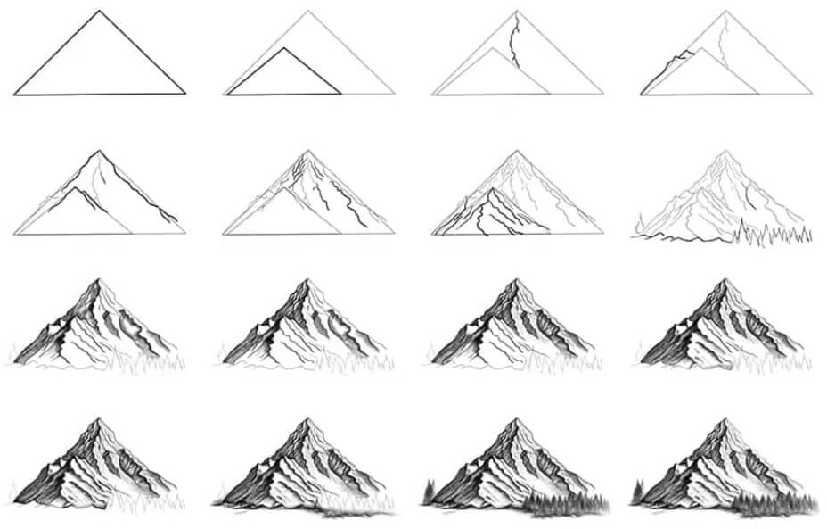 Idée de montagnes (18) dessin