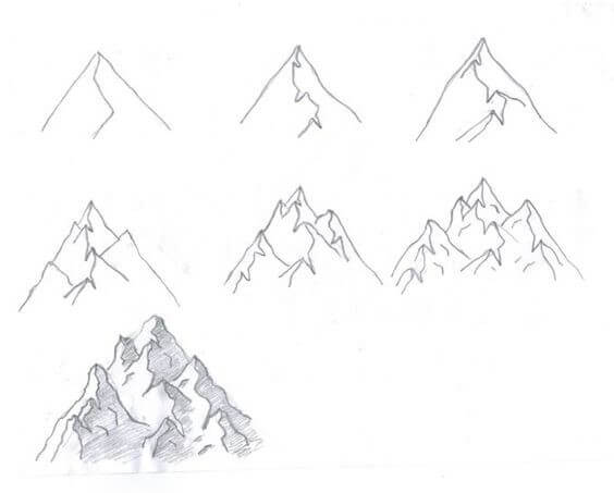 Idée de montagnes (2) dessin