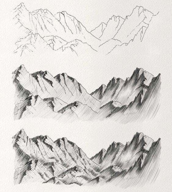 Idée de montagnes (6) dessin