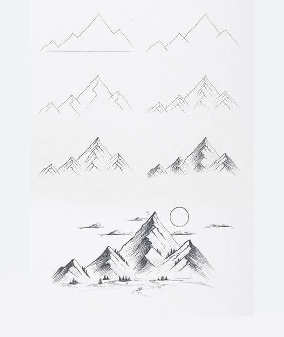 Idée de montagnes (9) dessin