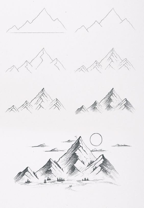 Idée de paysage (10) dessin