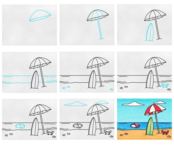 Idée de plage (11) dessin