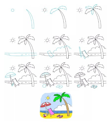 Idée de plage (13) dessin