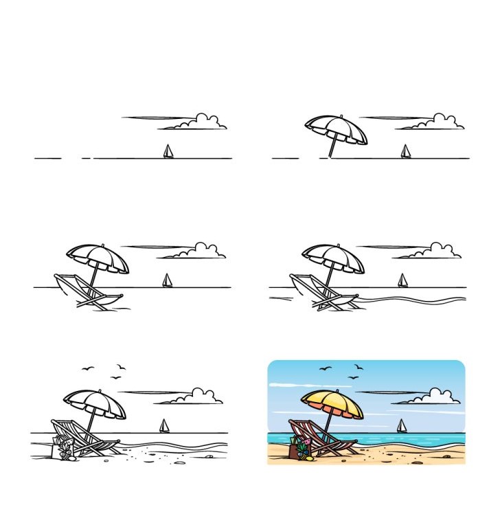 Idée de plage (4) dessin