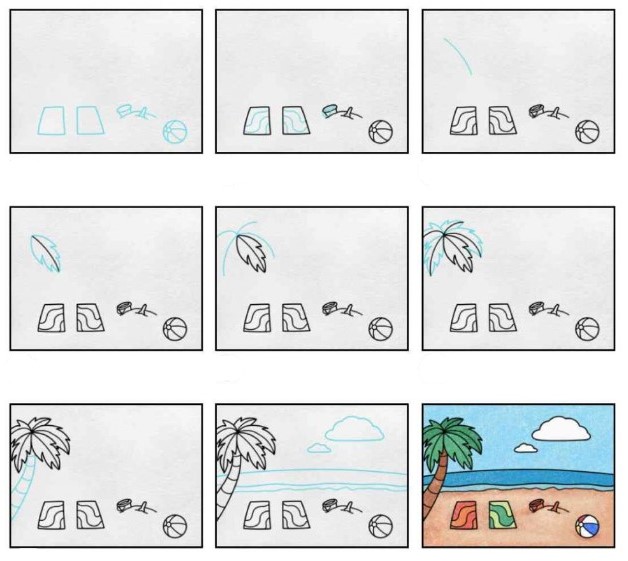 Idée de plage (8) dessin