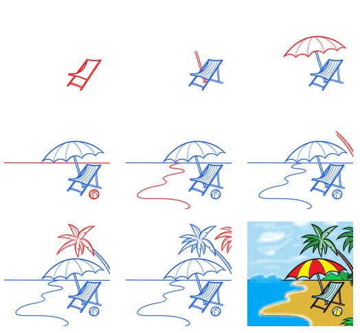 Idée de plage (9) dessin