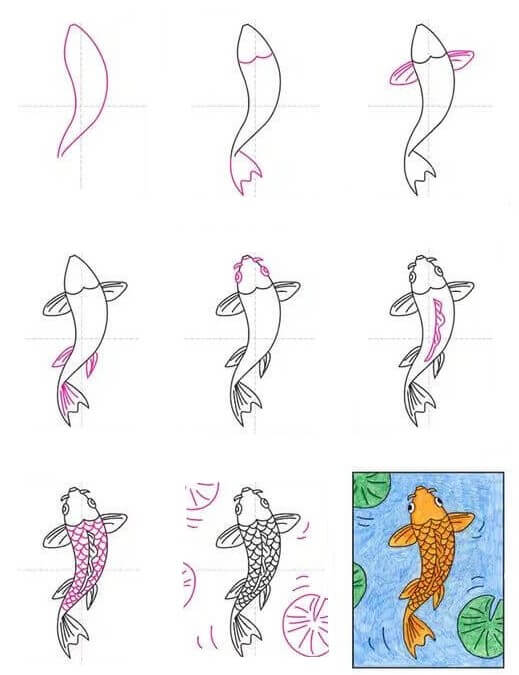 Idée de poisson Koi (1) dessin
