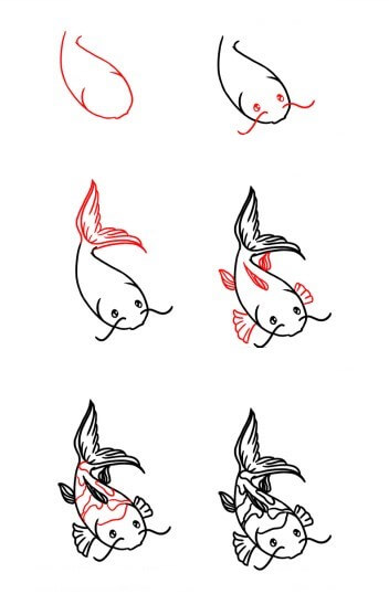 Idée de poisson Koi (11) dessin