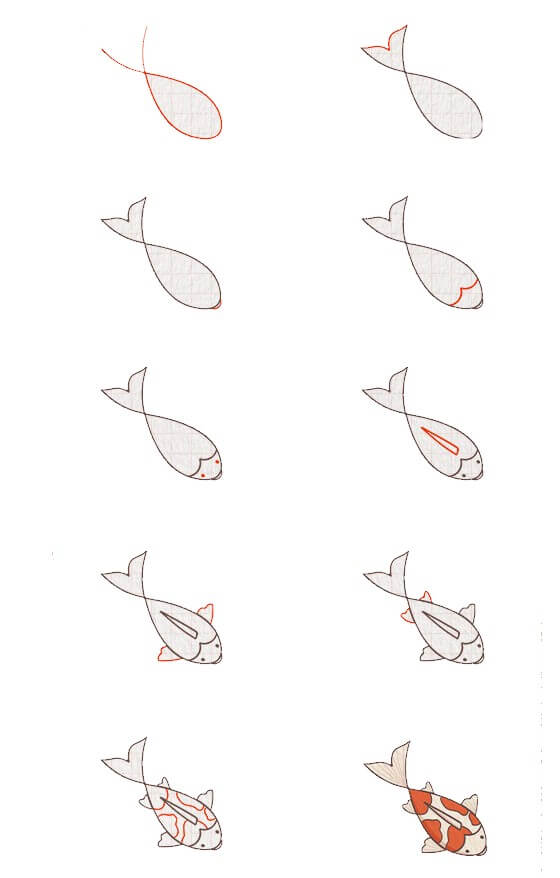 Idée de poisson Koi (2) dessin