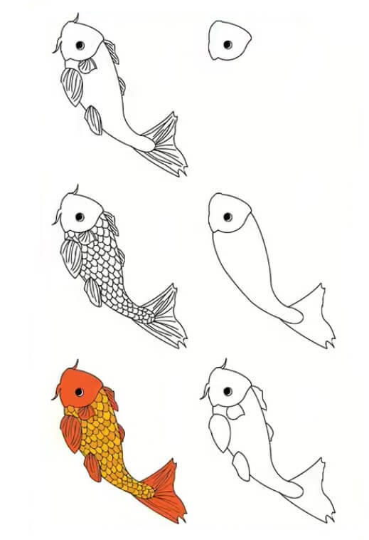 Idée de poisson Koi (20) dessin