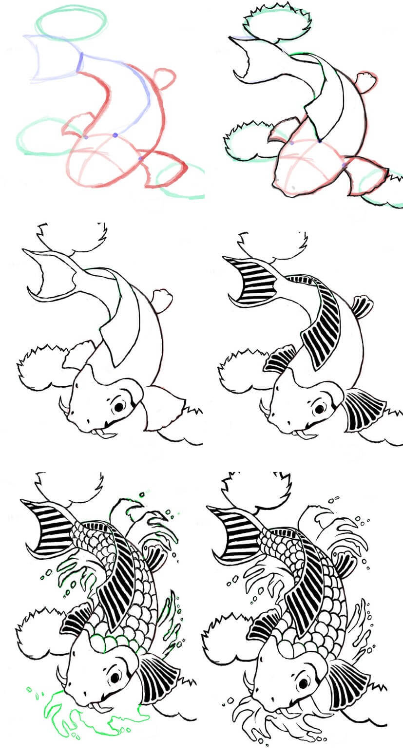 Idée de poisson Koi (3) dessin