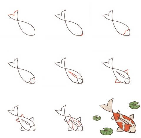Idée de poisson Koi (5) dessin