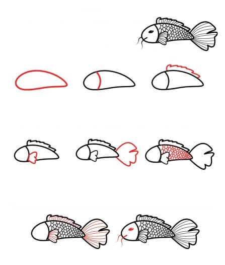 Idée de poisson Koi (7) dessin