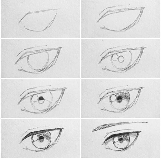 Idée d'yeux d'anime (35) dessin