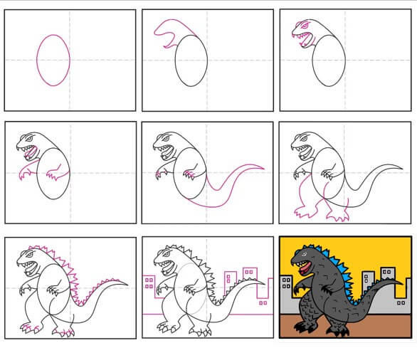 Idée Godzilla (12) dessin