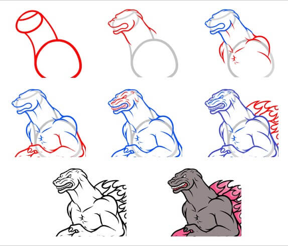 Idée Godzilla (15) dessin