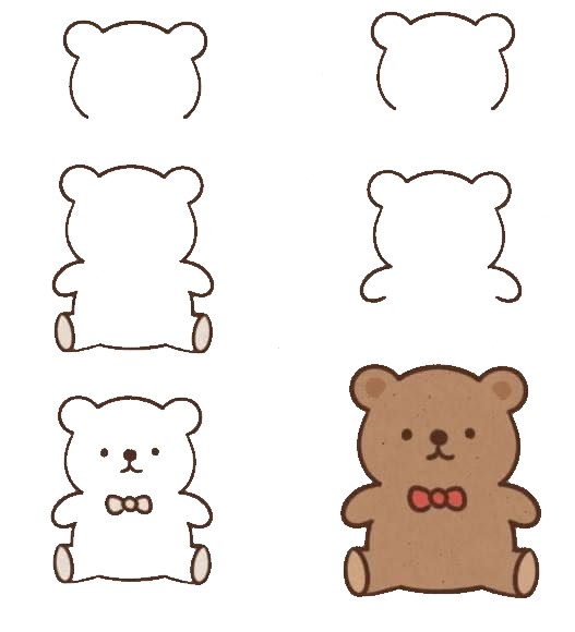 Idée ours en peluche (10) dessin