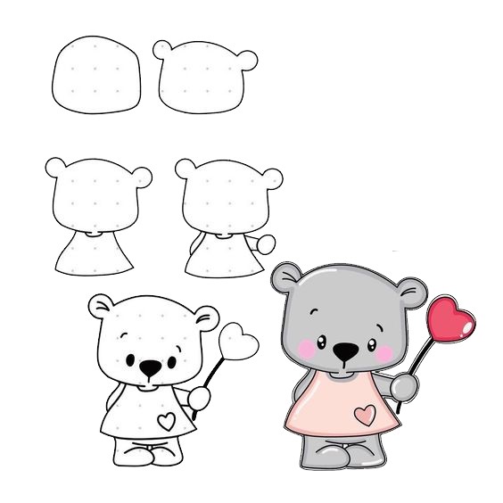 Idée ours en peluche (13) dessin