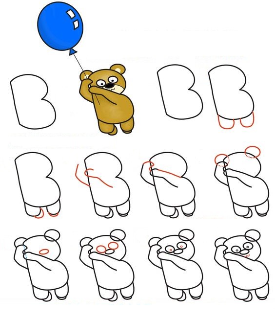 Idée ours en peluche (18) dessin