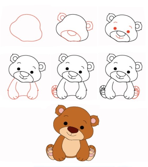 Idée ours en peluche (22) dessin