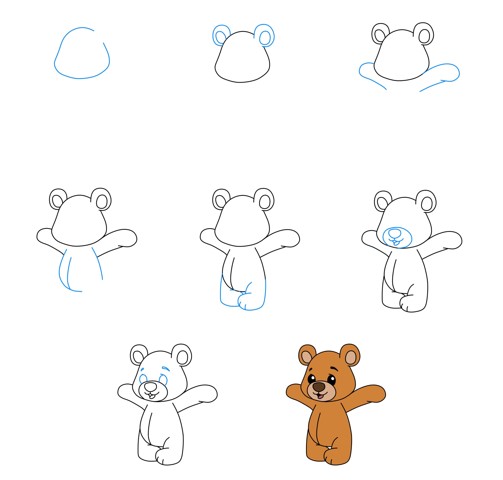 Idée ours en peluche (25) dessin