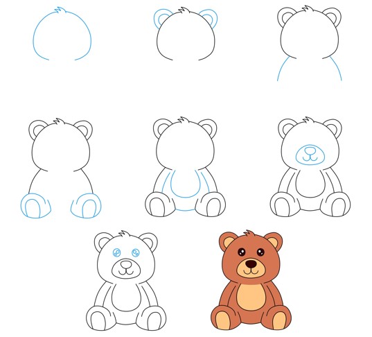 Idée ours en peluche (27) dessin