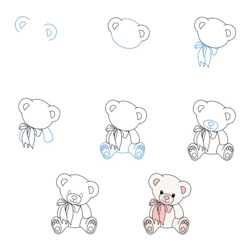Idée ours en peluche (28) dessin