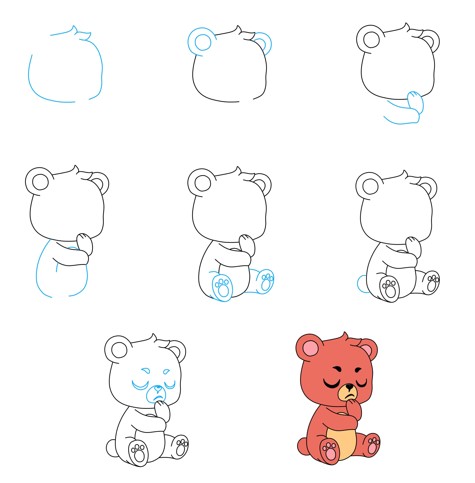 Idée ours en peluche (29) dessin