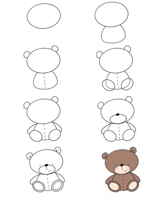 Idée ours en peluche (32) dessin
