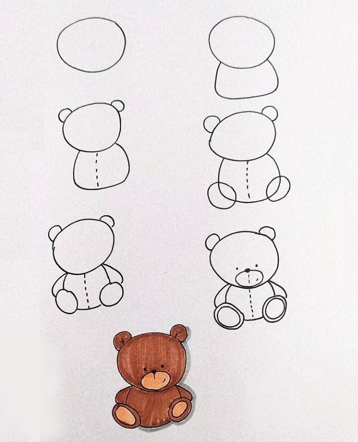 Idée ours en peluche (9) dessin
