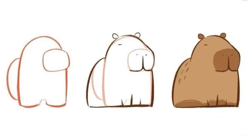 Idées Capybaras (11) dessin