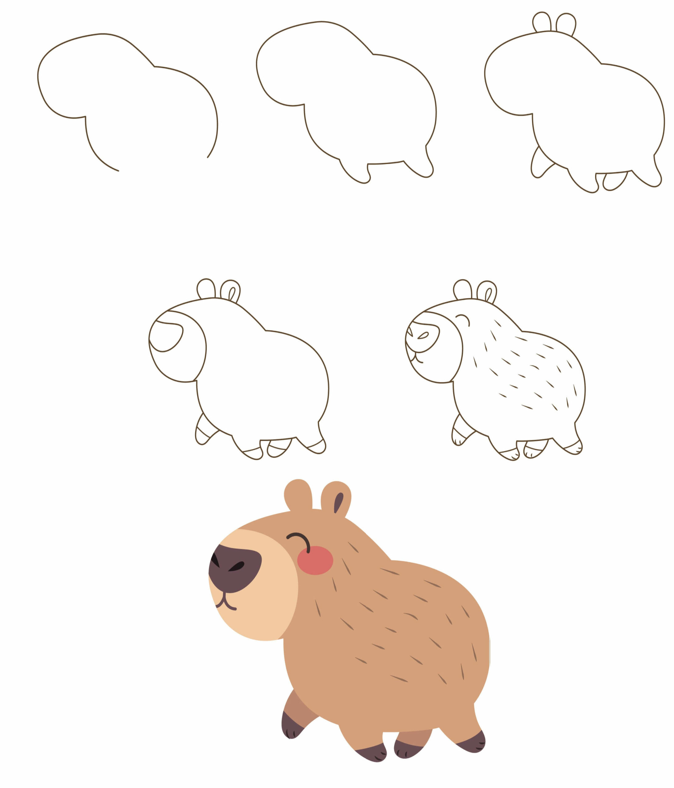 Idées Capybaras (3) dessin