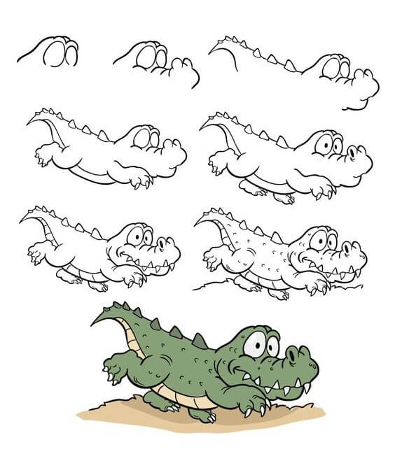 Idées d'alligators (24) dessin