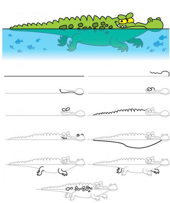 Idées d'alligators (37) dessin