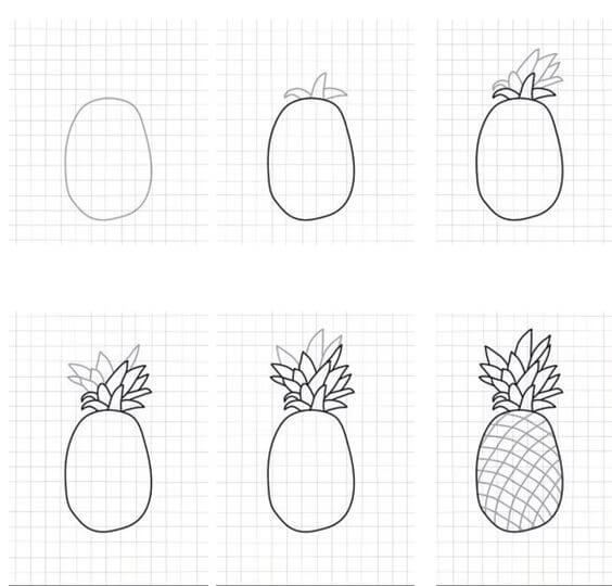 Idées d’ananas (2) dessin