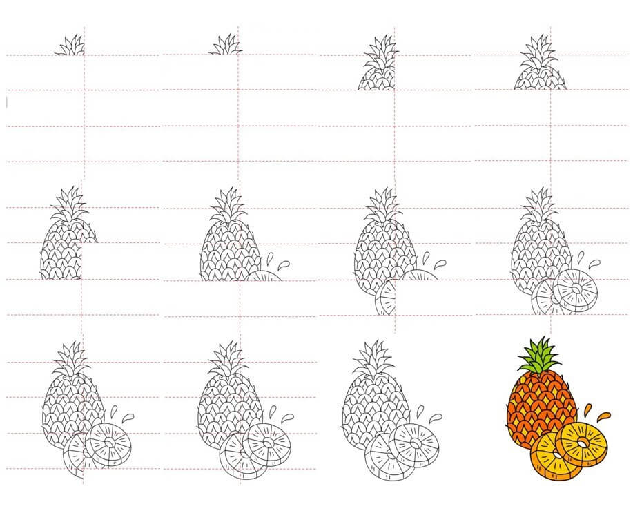 Idées d'ananas (22) dessin