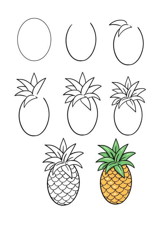 Idées d'ananas (6) dessin