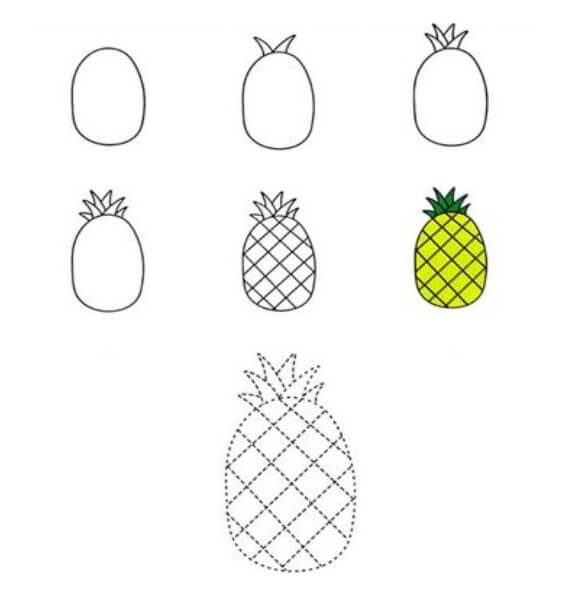 Idées d'ananas (8) dessin