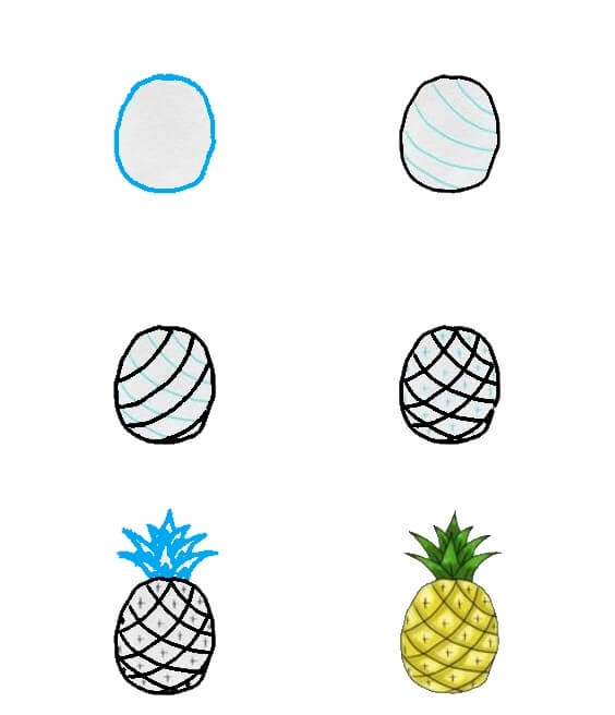 Idées d'ananas (9) dessin