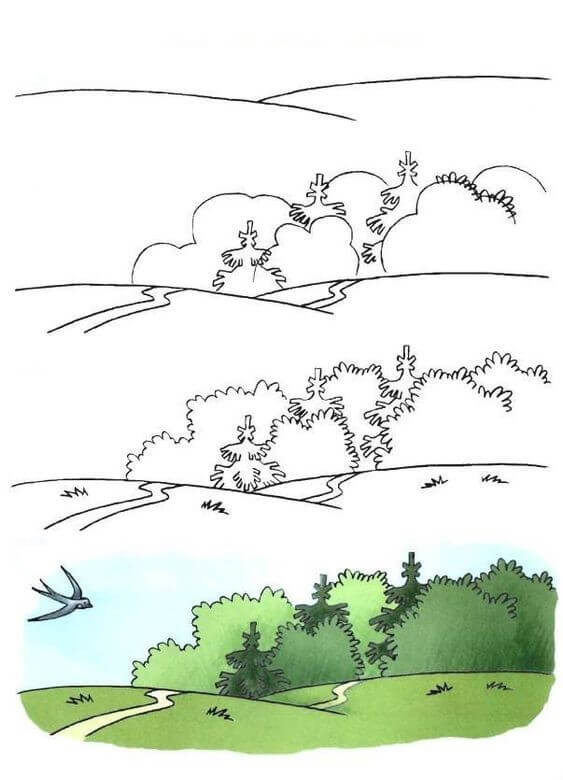 Idées de forêt (3) dessin