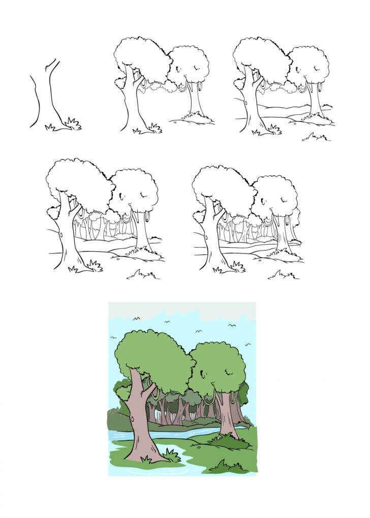 Idées de forêt (8) dessin