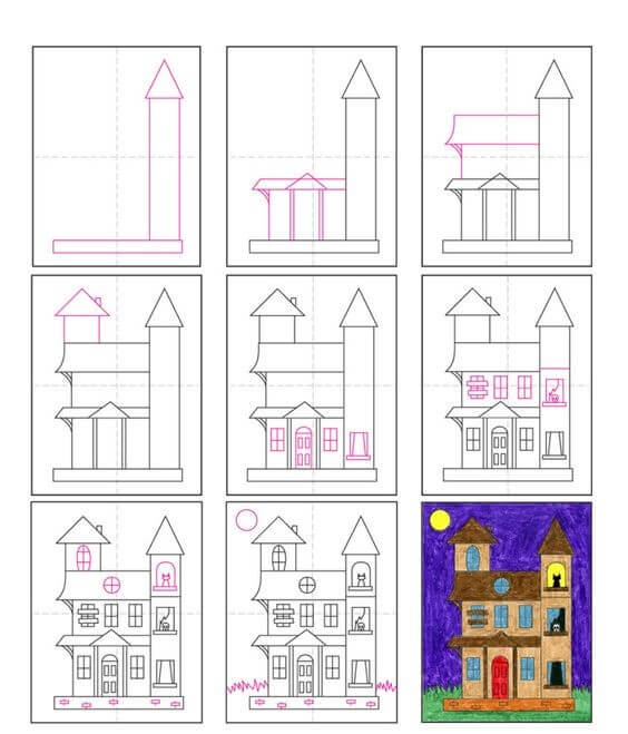 Idées de maisons hantées (3) dessin