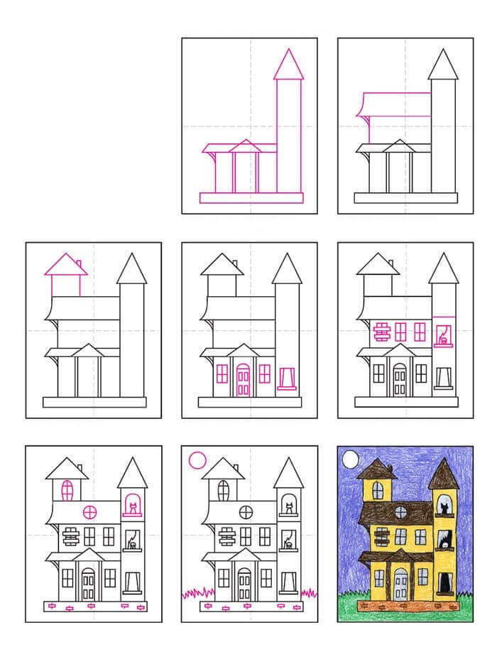 Idées de maisons hantées (8) dessin