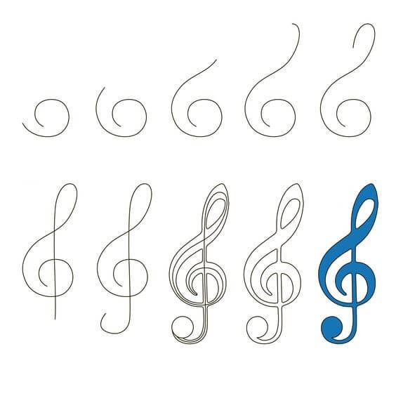 Idées de notes de musique (2) dessin